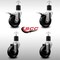 Service Caster 4'' SS Phenolic Swivel 1-7/8'' Expand Stem Caster Set 2 Total Lock Brakes, 4PK SCC-SSEXTTL20S414-PHS-2-S-2-178 - alternate 3